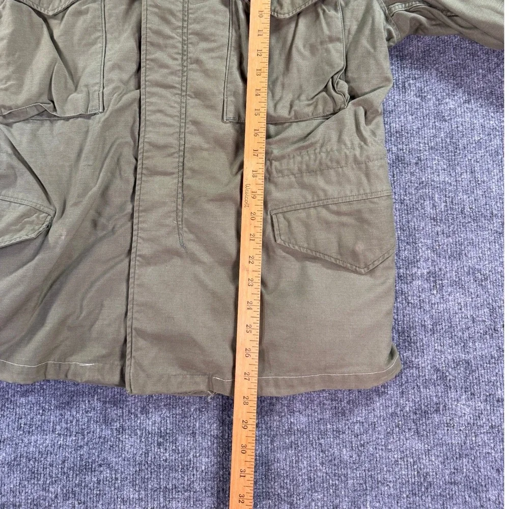 Vintage Military‎ M-65 Field Jacket Mens Medium Olive Drab Patch Holland Coat